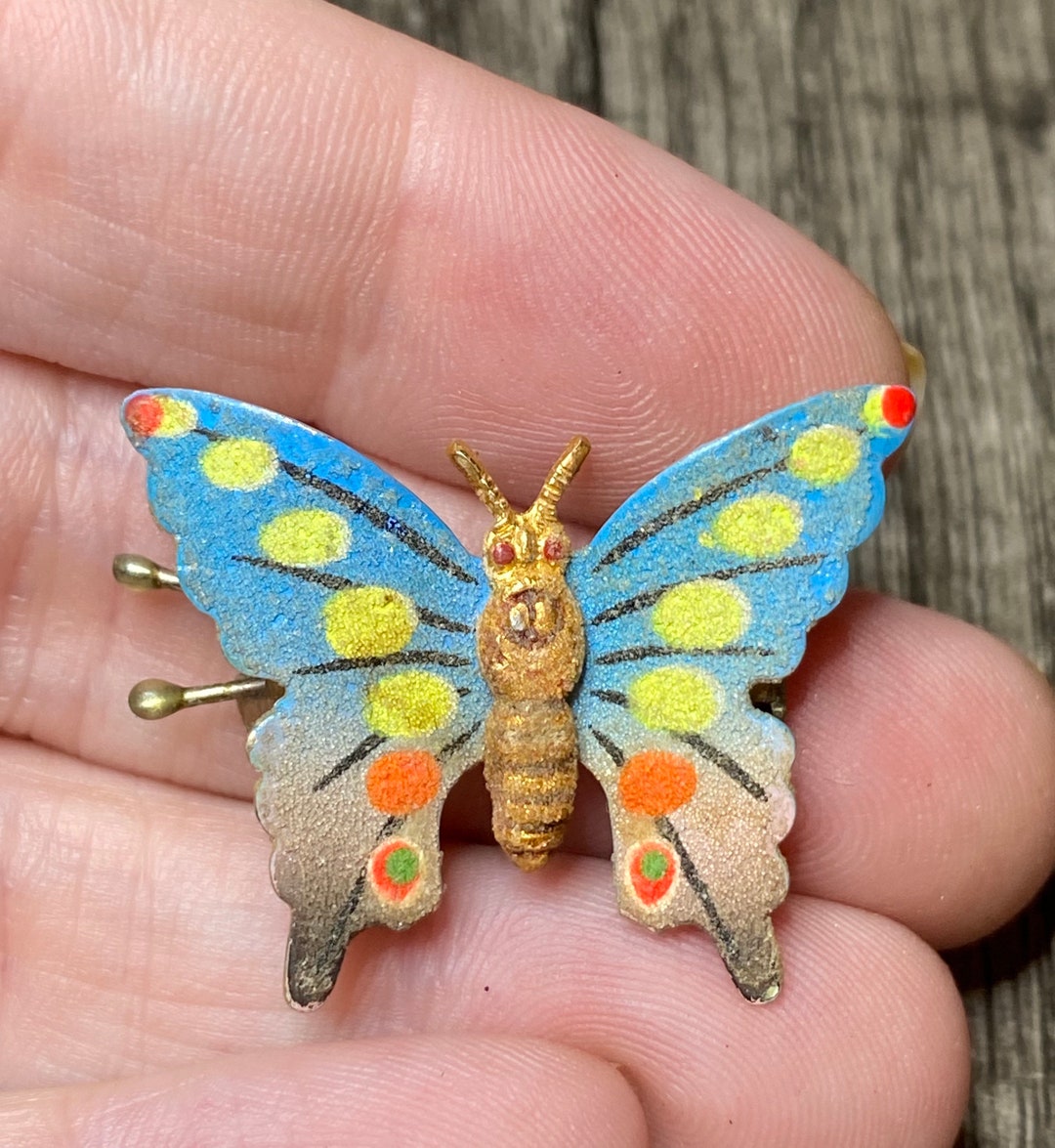 Vintage Butterfly Barrette for Hair Made in Korea Etsy