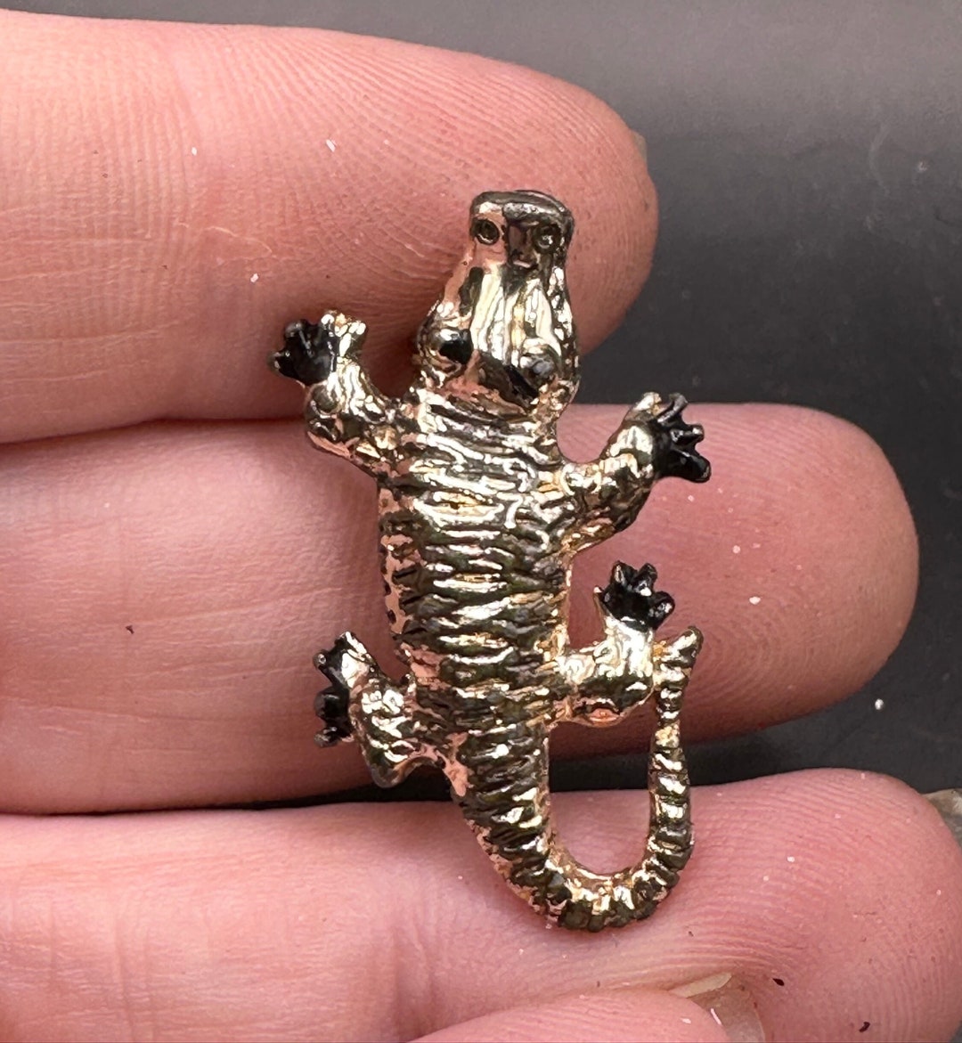 Vintage Alligator Crocodile Pin - Etsy