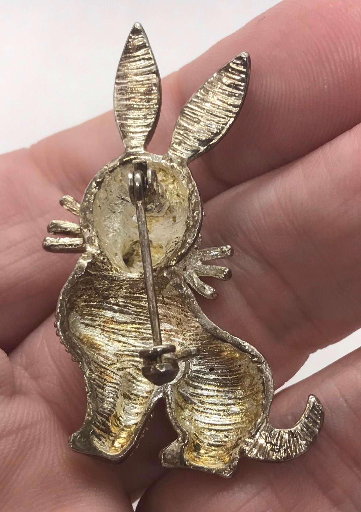 Vintage Easter Bunny Rabbit Pin in All Rhinestones - Etsy