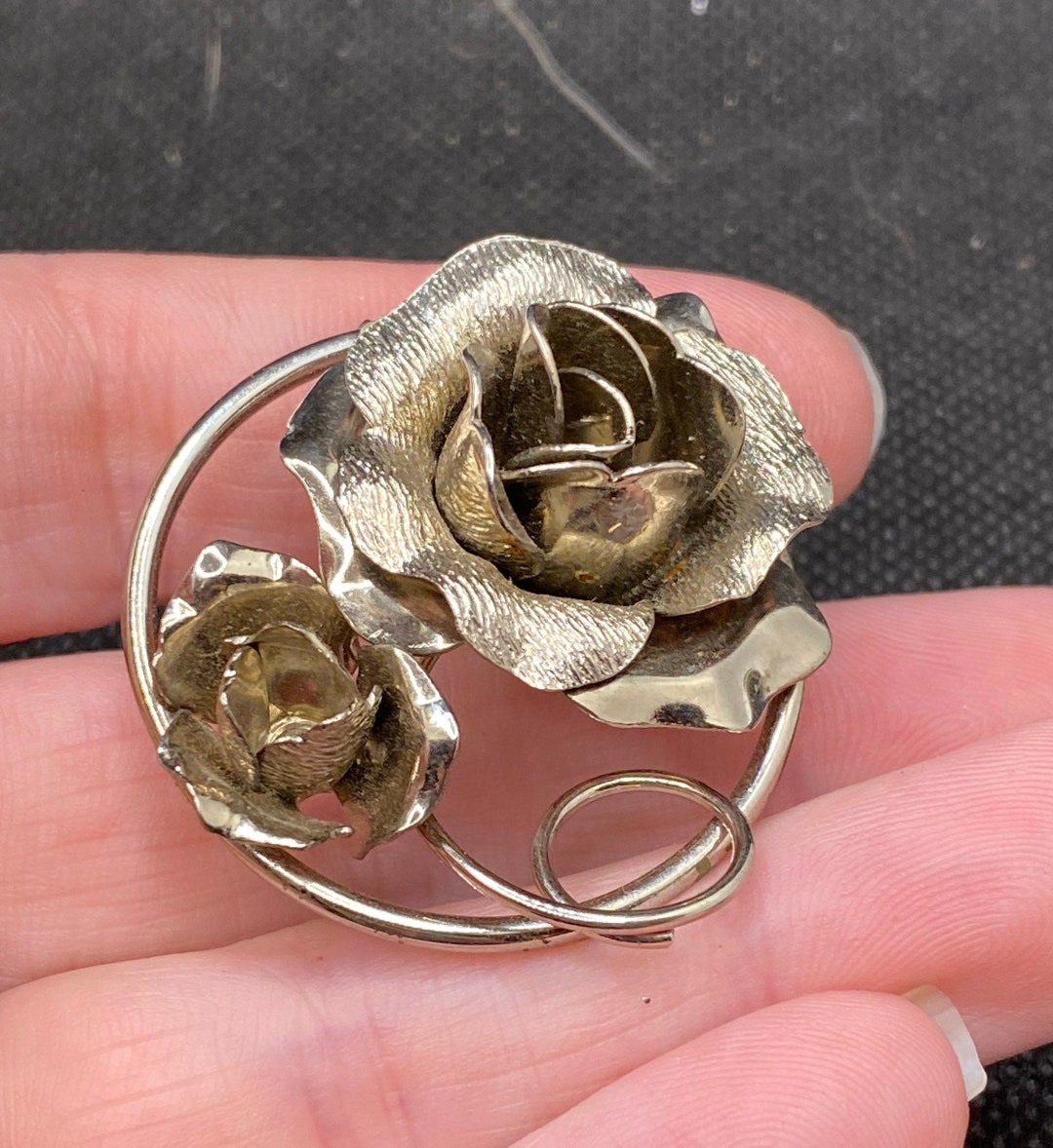 Floral Rustic Pin Vintage Rose Flower Pin - Etsy