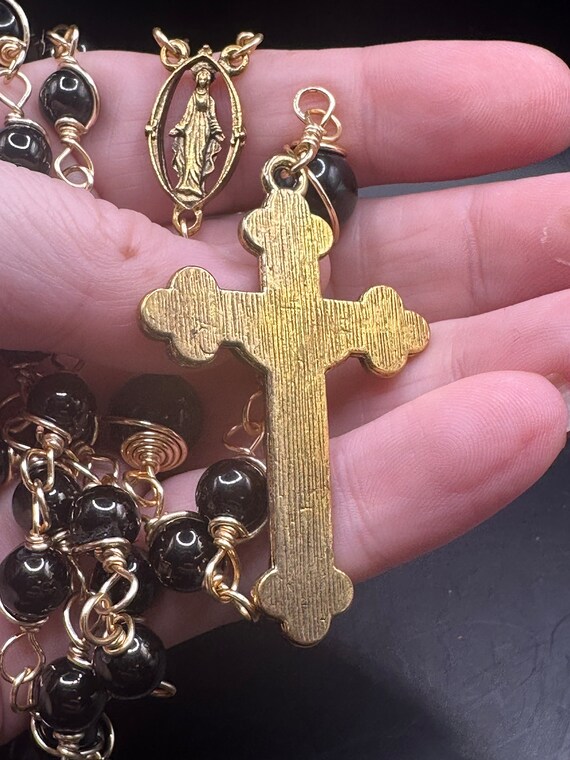 Vintage Rosary with Crucifix and Beads - image 3