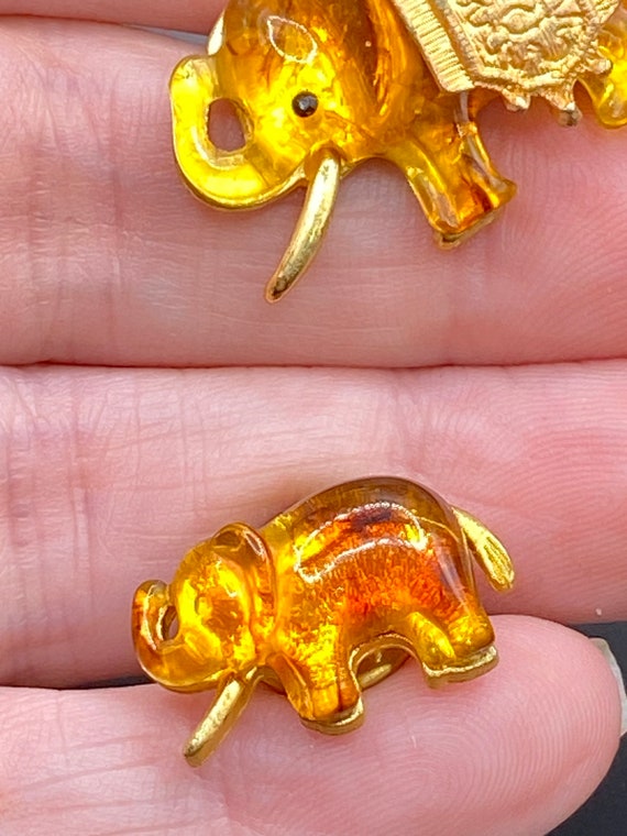 Vintage Pair of Elephant Pins - image 6