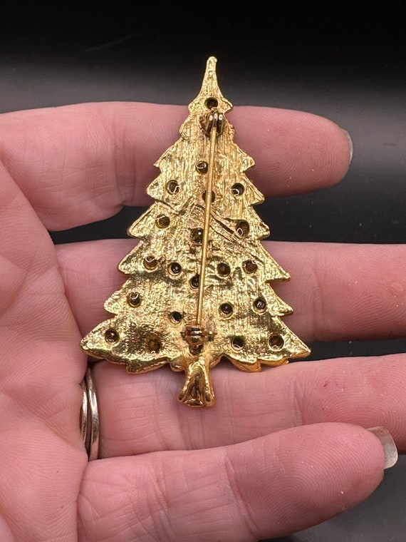 Vintage Christmas Tree Pin - image 2