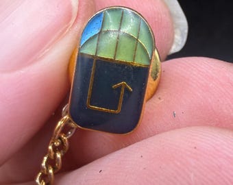 Vintage Geometric MCM Mid Century Modern Enamel Tie Tack
