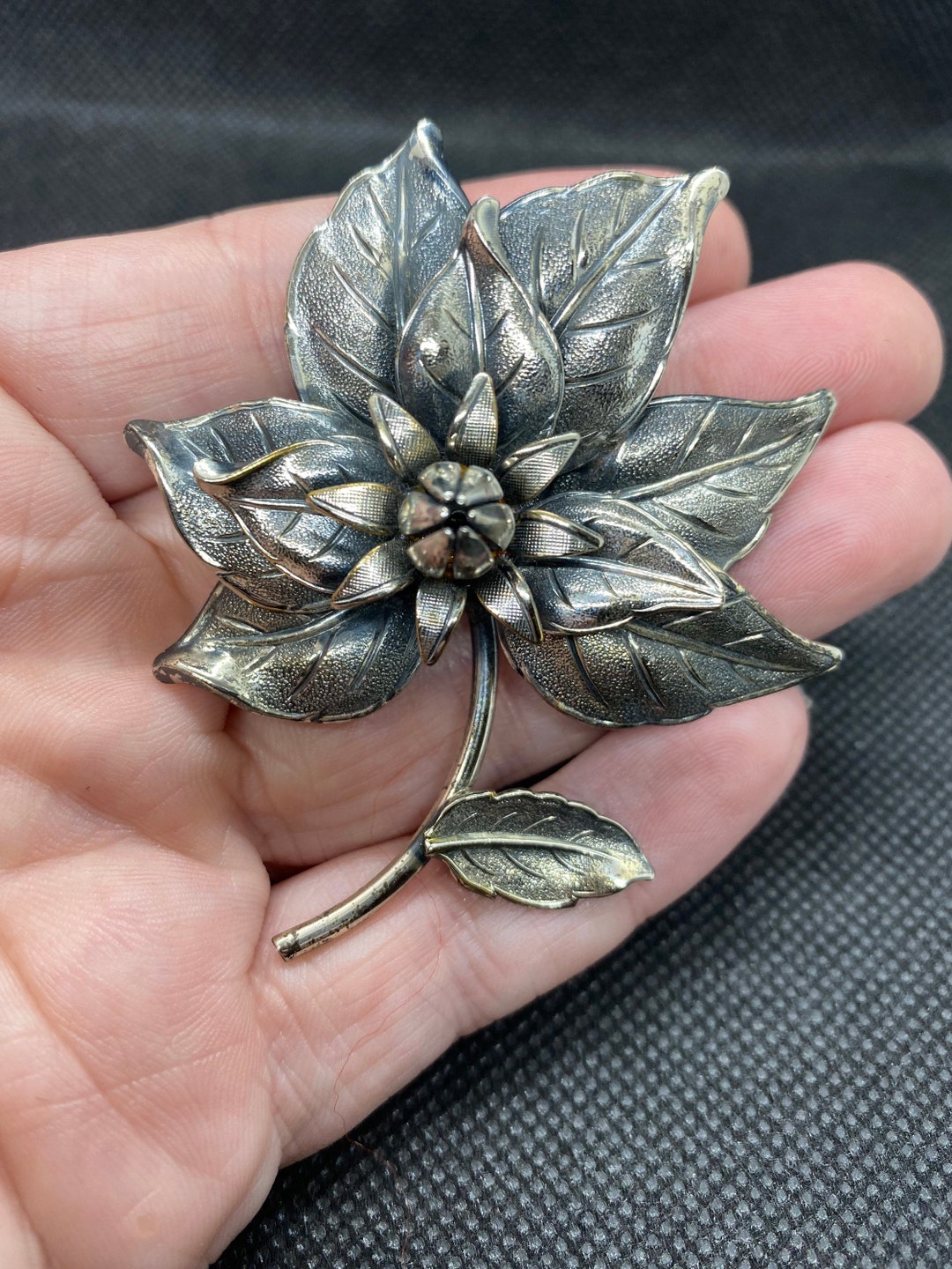 Floral Rustic Pin Vintage Flower Pin - Etsy