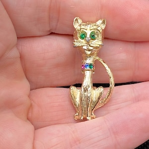 Vintage Mid Century Modern Style Cat Pin