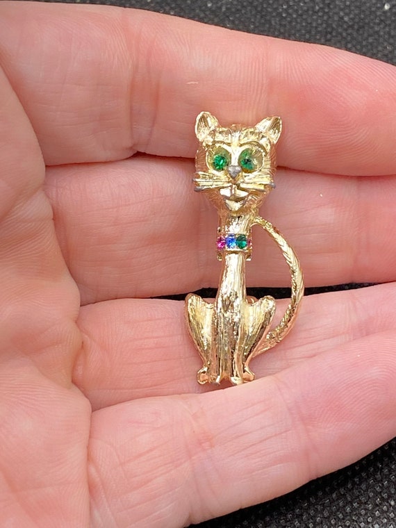 Vintage Mid Century Modern Style Cat Pin