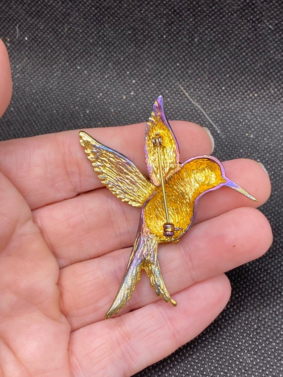 Vintage Hummingbird Pin - image 2
