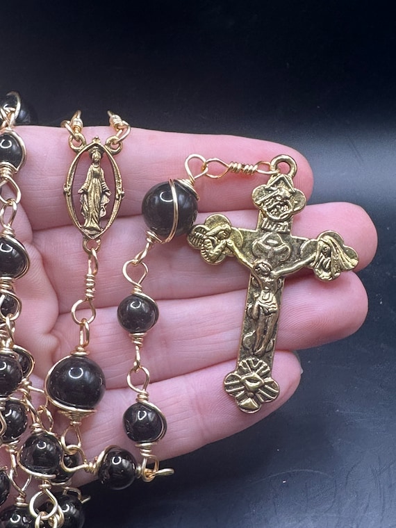 Vintage Rosary with Crucifix and Beads - image 2