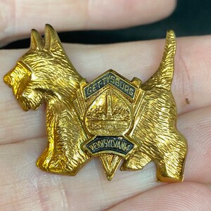 Vintage Travel Souvenir Gettysburg Scottie Dog Pin