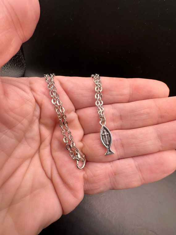 Jesus fish necklace Gem