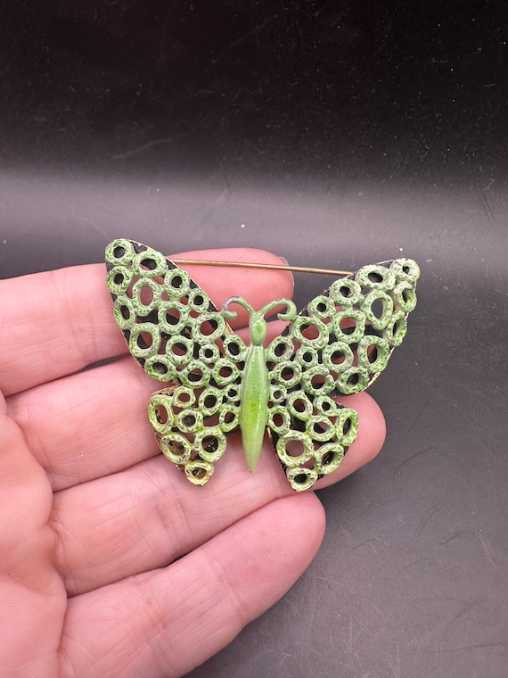 Vintage Enamel Butterfly Pin