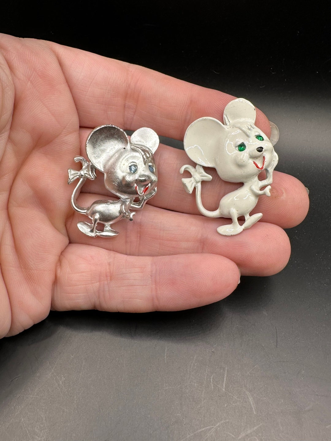 Vintage Mice Pins by Gerrys - Etsy