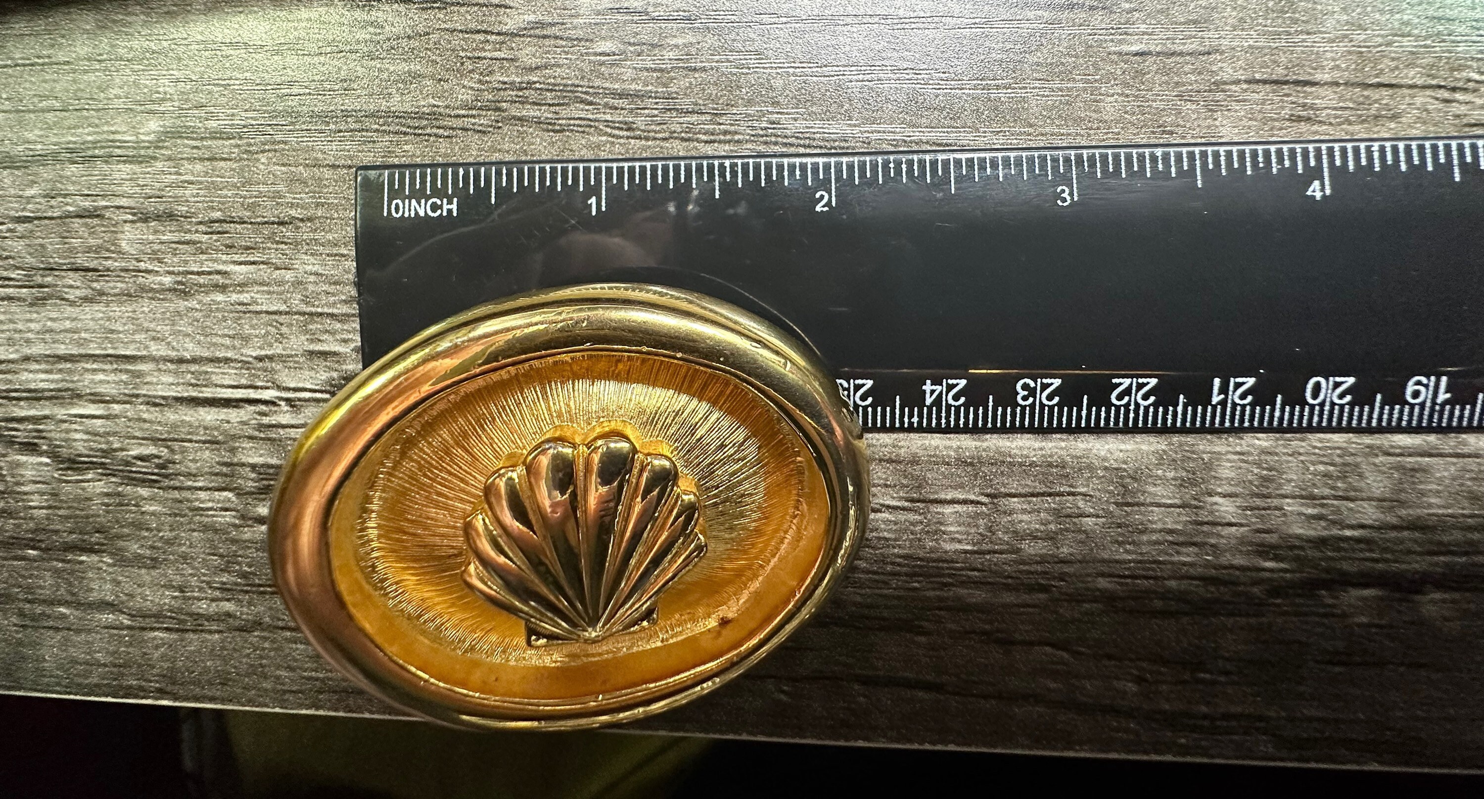VINTAGE SIGNED DOTTY SMITH GOLD TONED SAND DOLLAR BELT BUCKLE. Vintage Dotty Smith Sand Dollar Belt Buckle in Gold Tone - Etsy main image 3