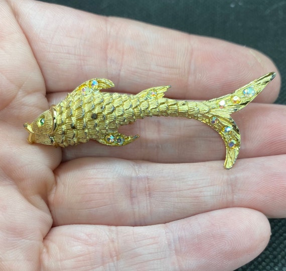 Vintage Koi Carp Fish Pin - image 1