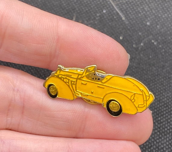 Vintage Enamel Car Pin Etsy