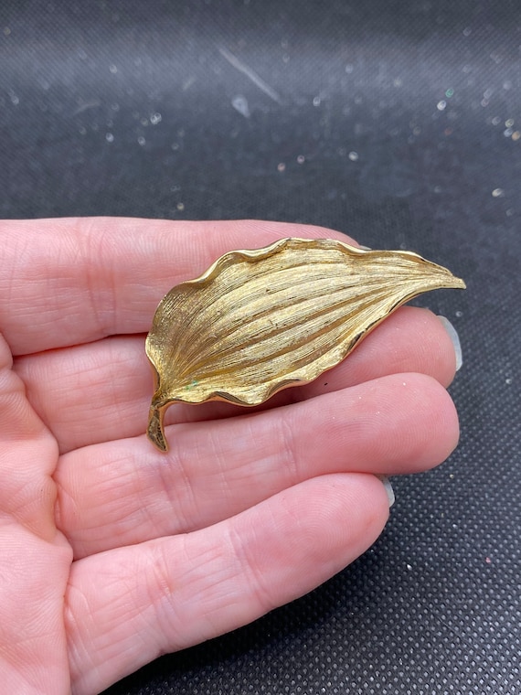 Vintage Leaf Pin marked Alan J