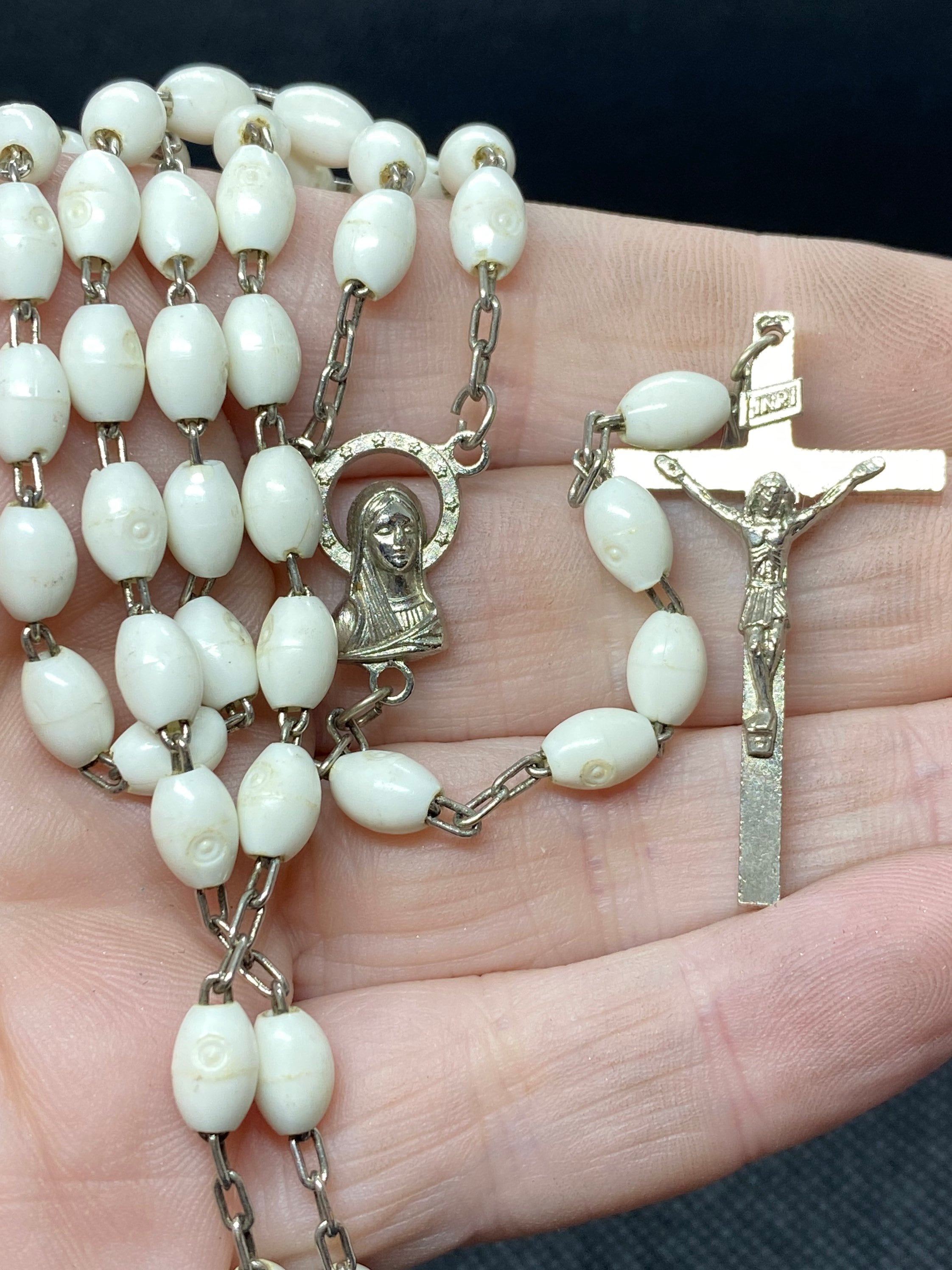 Vintage Rosary With Crucifix and Beads Made in Italy - Etsy