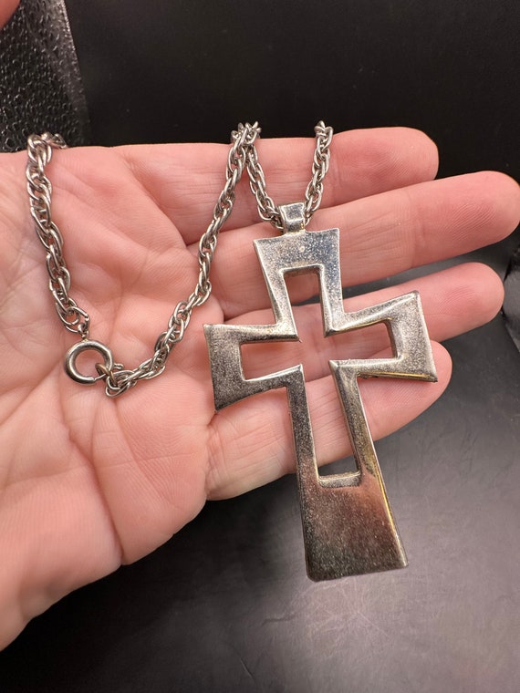 Vintage Oversized Cross Necklace