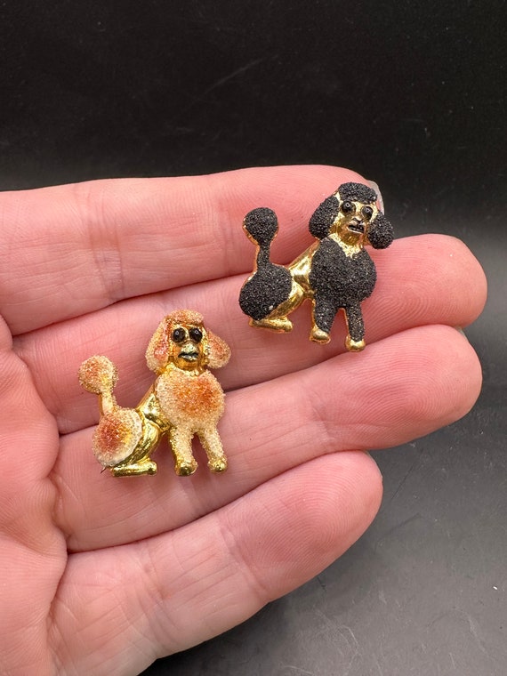 Vintage Poodle Dog Scatter Pins made in Korea