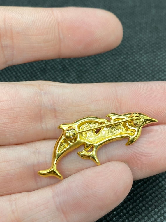 Vintage Swarovski Dolphin Pin - Etsy