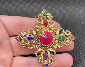 Vintage Large Royal Renaissance Pin Statement Piece - Etsy