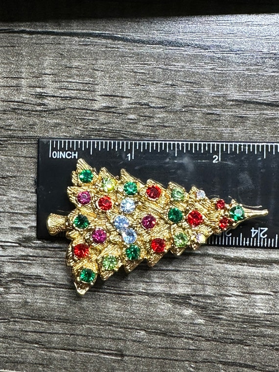 Vintage Christmas Tree Pin - image 3