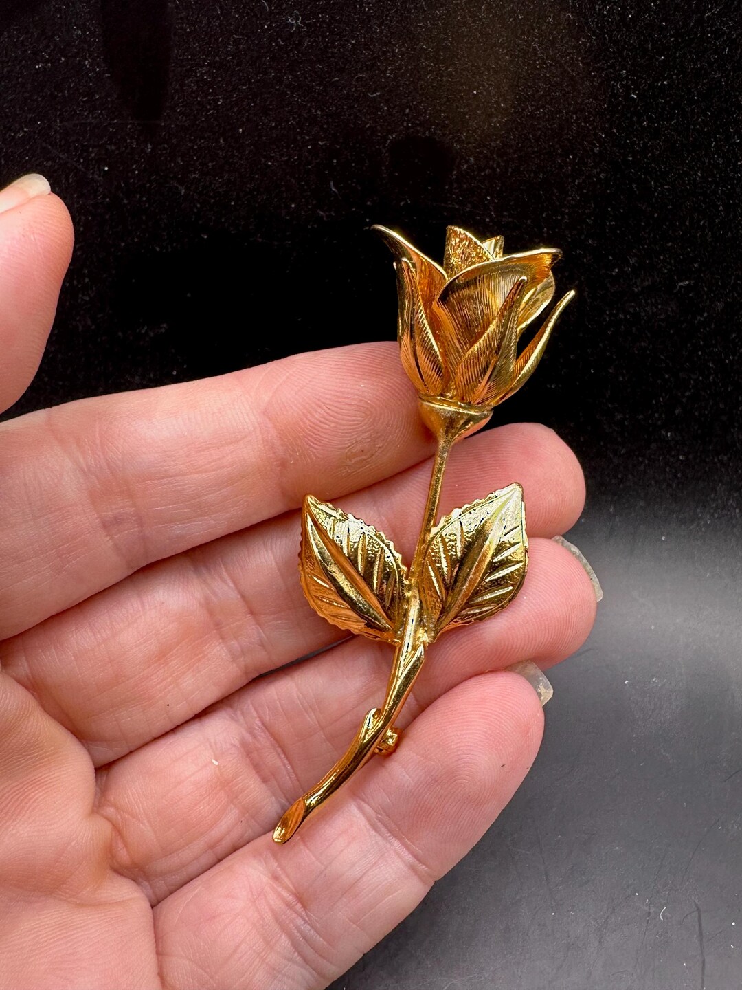 Single Rose Pin Vintage Rose Flower Pin - Etsy