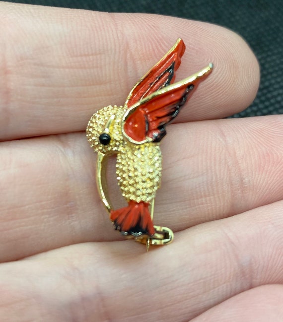 Vintage Hummingbird Pin - image 1