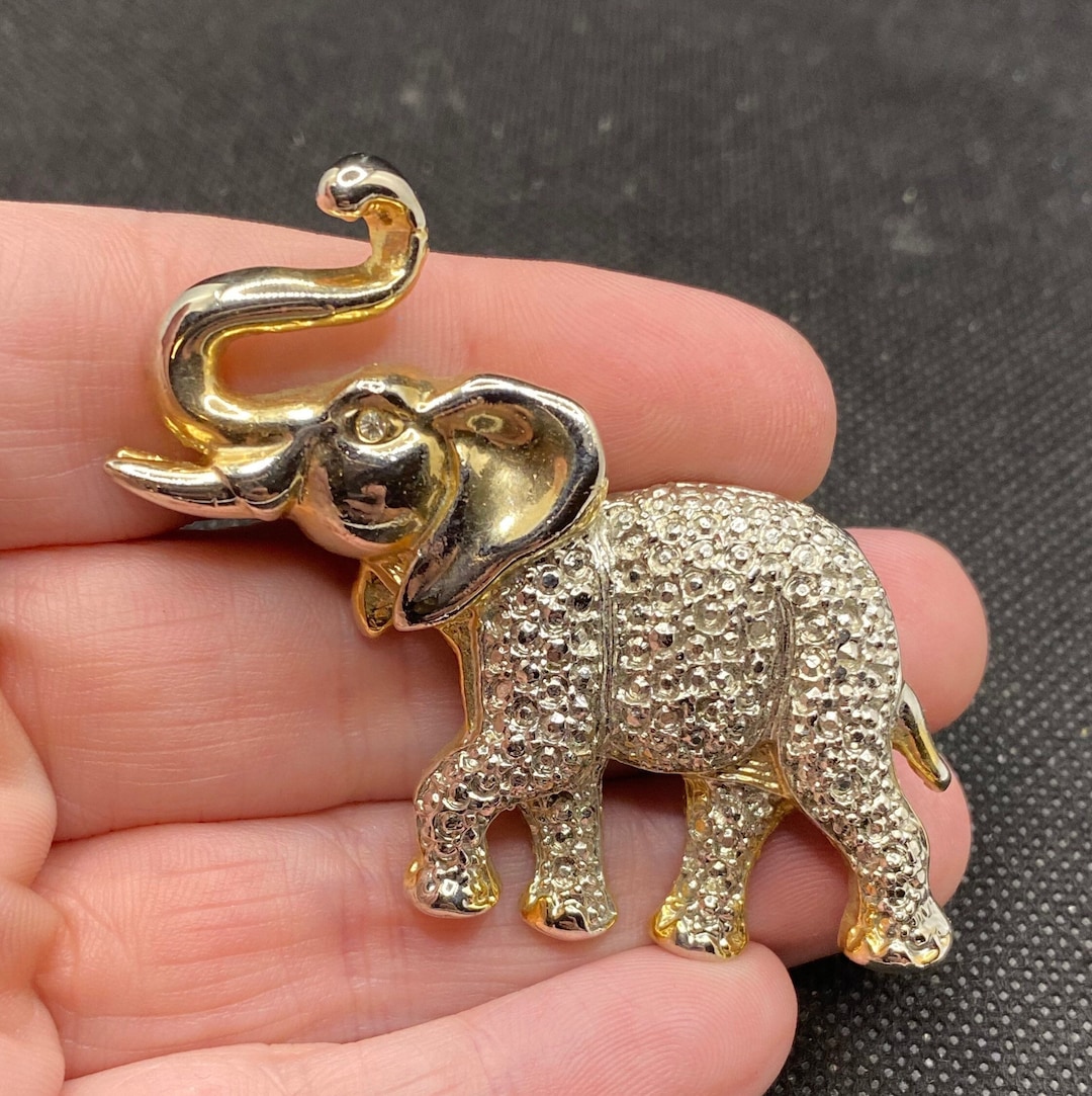 Vintage Elephant Pin - Etsy