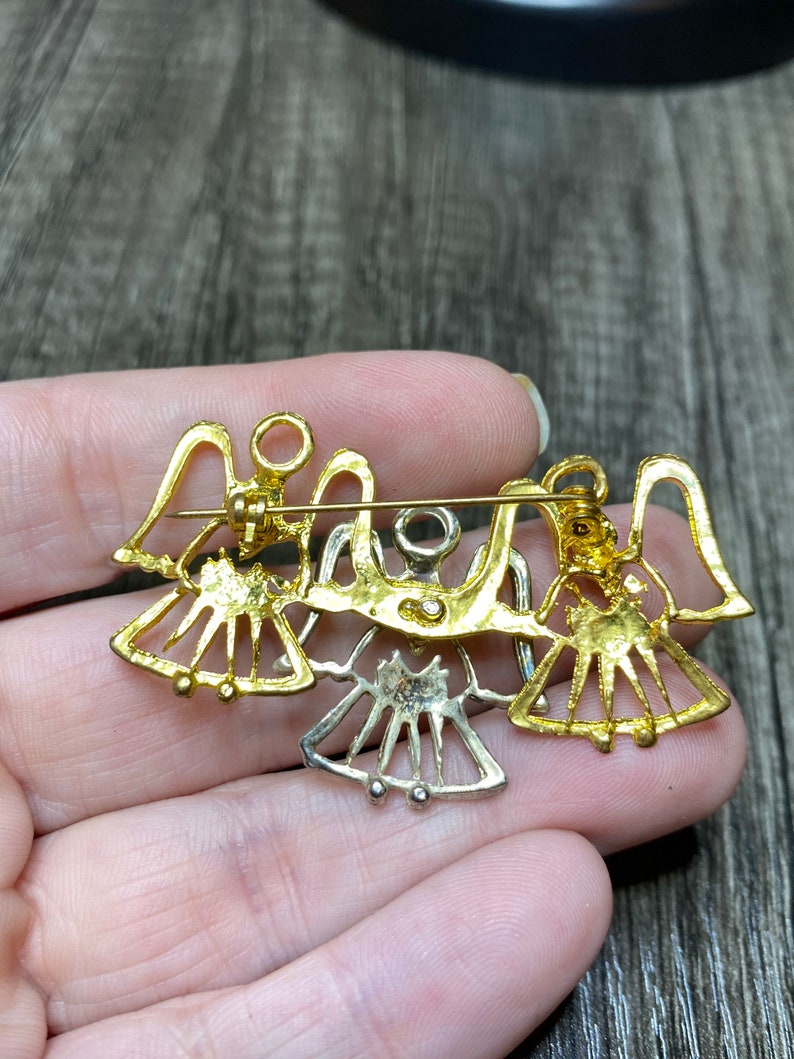 Vintage Trio of Angels Pin - Etsy