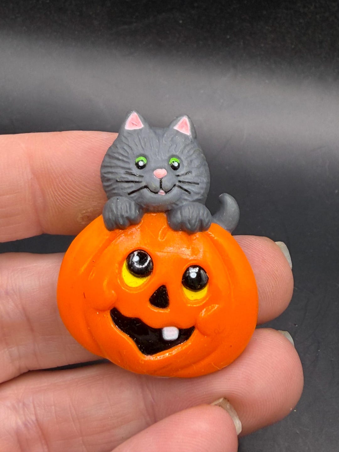 Vintage Enamel Jack O’lantern Pumpkin Halloween Pin Brooch - Etsy