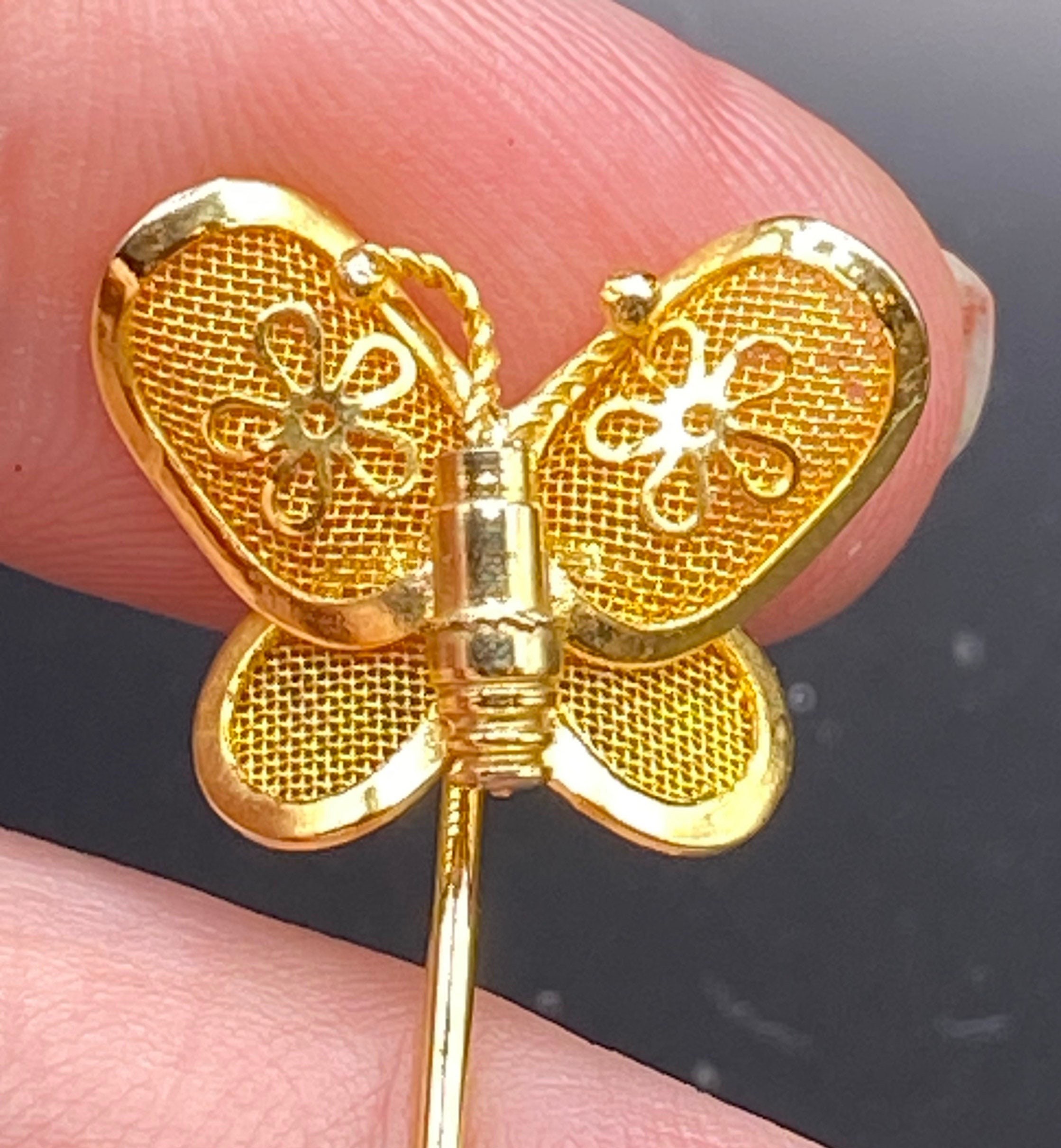 Vintage Mesh Butterfly Stick Pin - Etsy