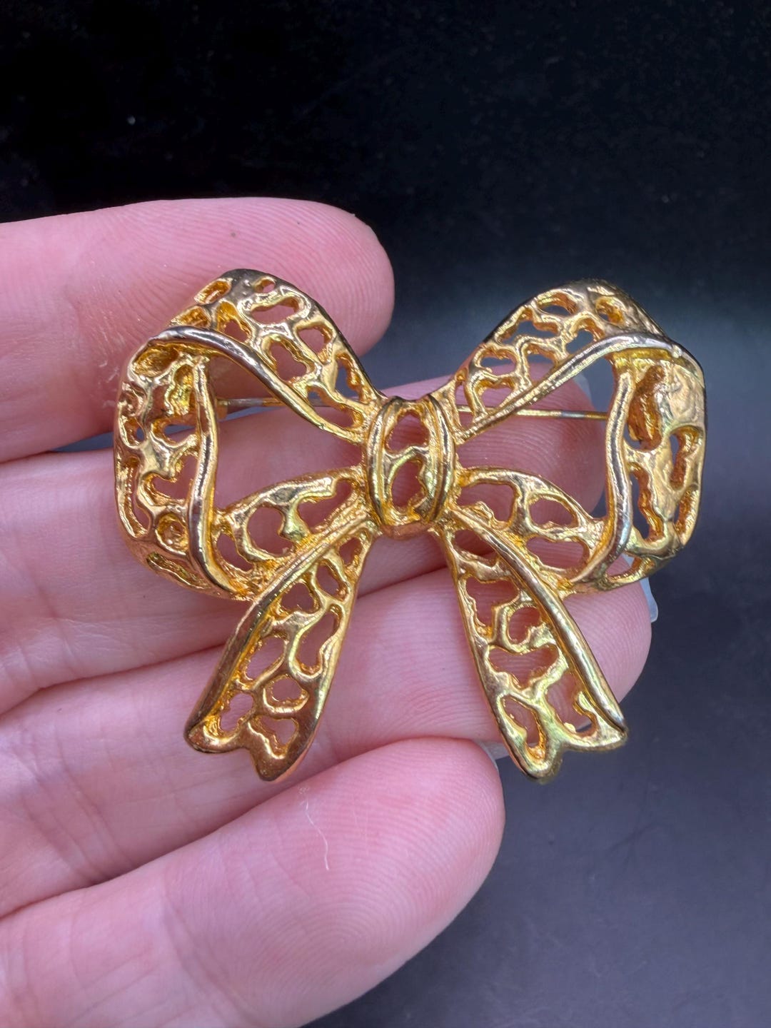 Vintage Ribbon Bow Pin - Etsy