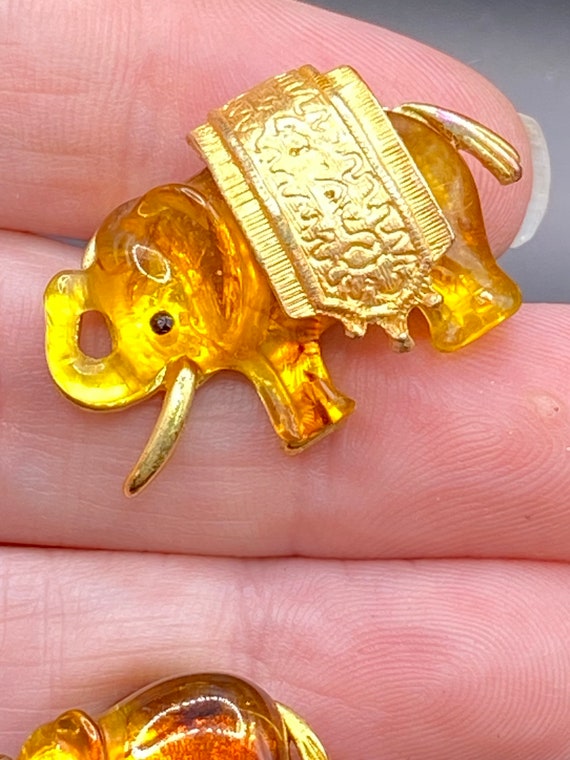 Vintage Pair of Elephant Pins - image 7