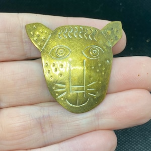 Vintage Folk Art Style Tiger Pin by Woods