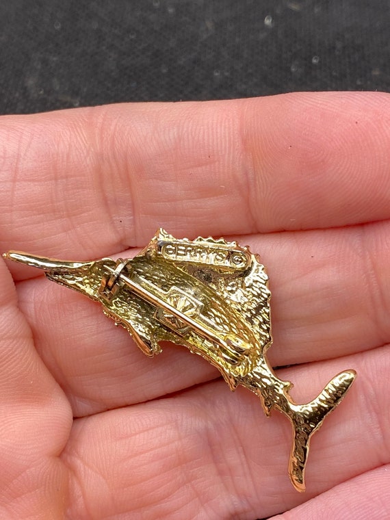 Vintage Swordfish Sailfish Pin by Gerry’s - image 3