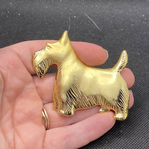 Vintage Scottie Dog Pin Large Statement piece