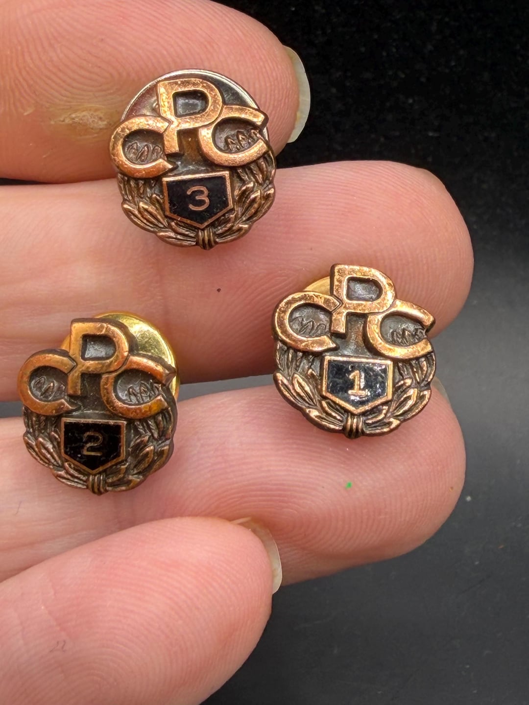Vintage Set of CPC Years of Service 1 Year, 2 Years, 3 Years Copper ...