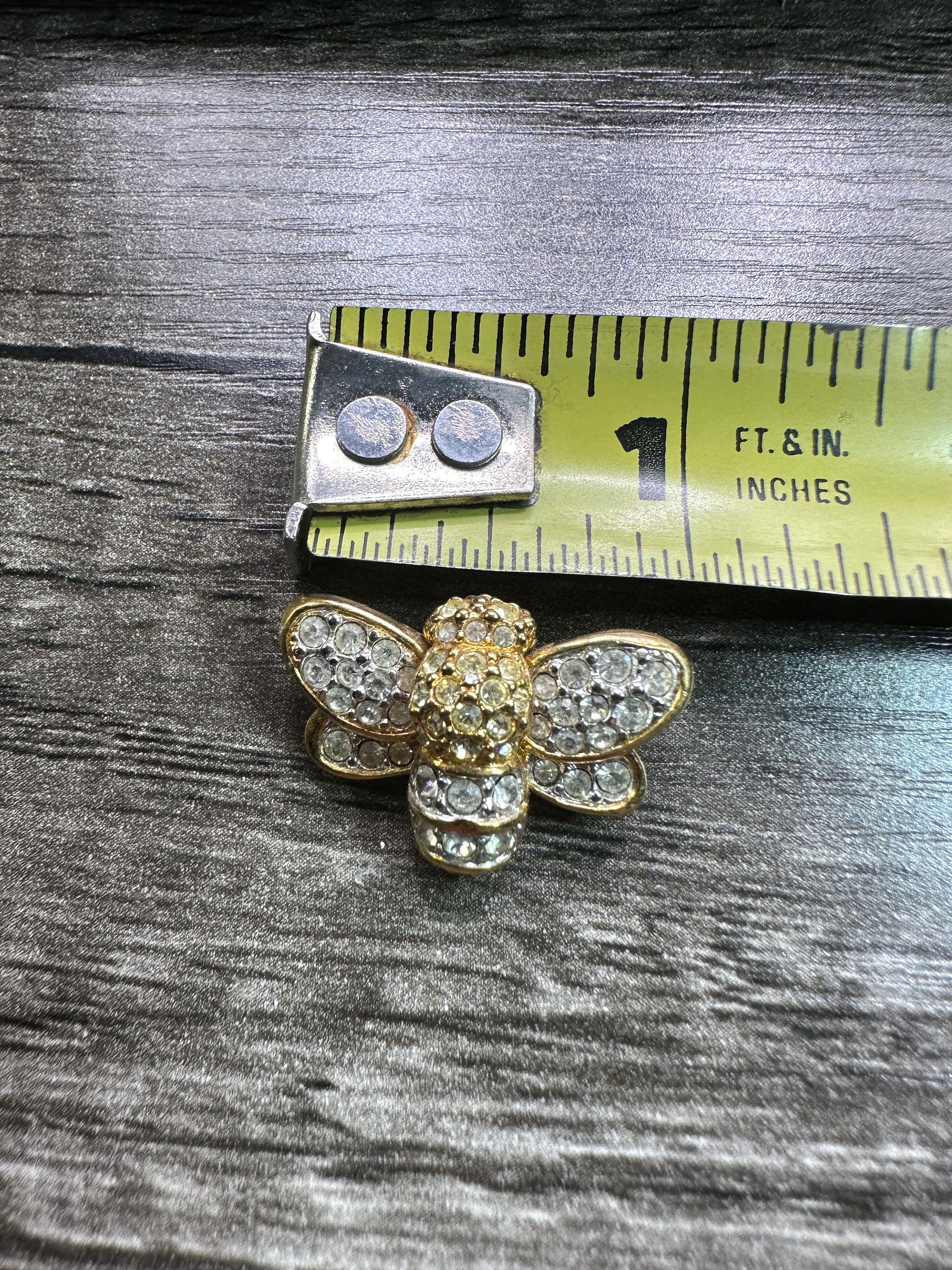 Vintage Rhinestone Bumble Bee Pin by Swarovski - Etsy