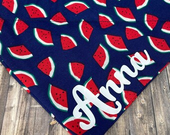 Bandana per cani personalizzata, bandana per cani collare, bandana per cani personalizzata, anguria estiva 4 luglio bandana per cani, simpatica bandana per cani