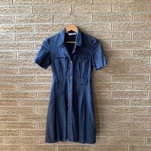 kenar linen dress Dress made of linen muslin with black kenar