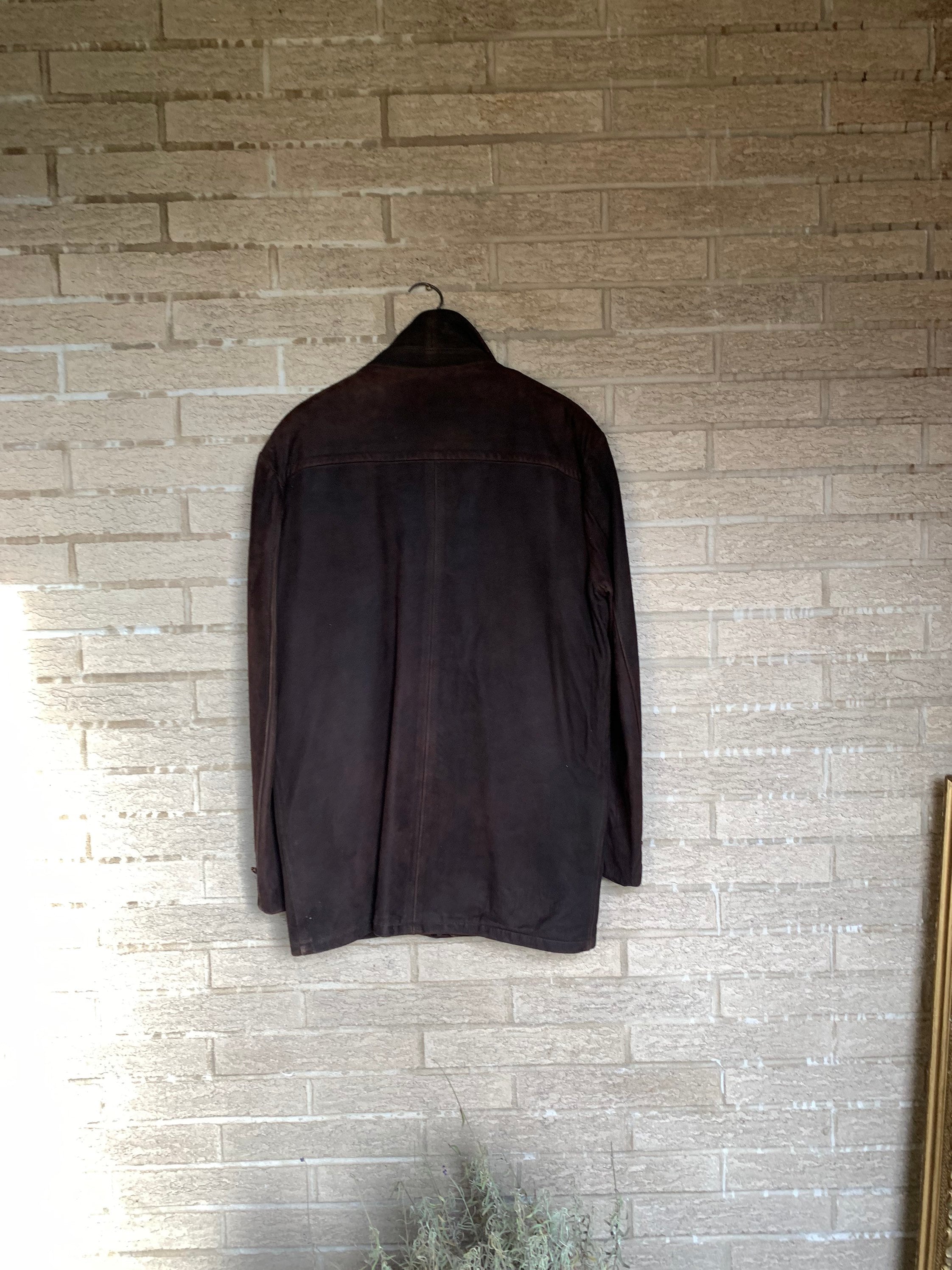Mens Medium removable western tailoring supple leather with I creditable draping US 42 60s rancher suede Sherpa lining