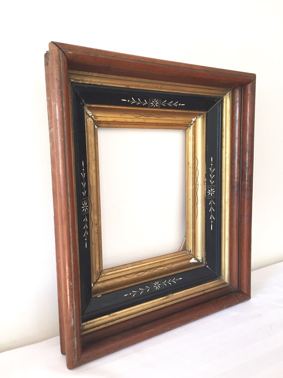 Victorian Shadowbox Frame Multi Layered Poplar Wood Gypsum Image 0