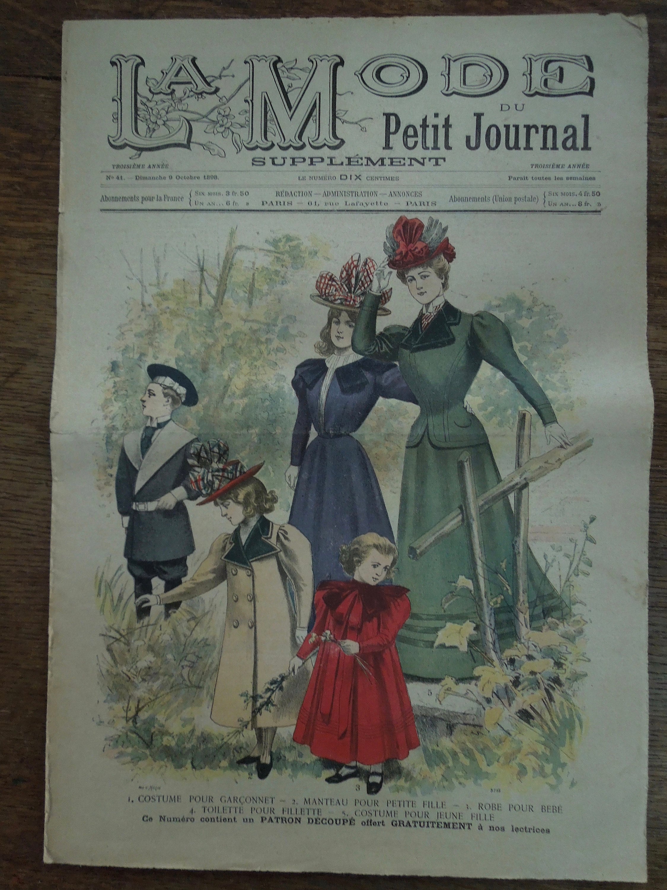 La Mode Du Petit Journal Journal De Mode Broderie Travaux Manuels Le  09.10.1898 PJ46 - Etsy