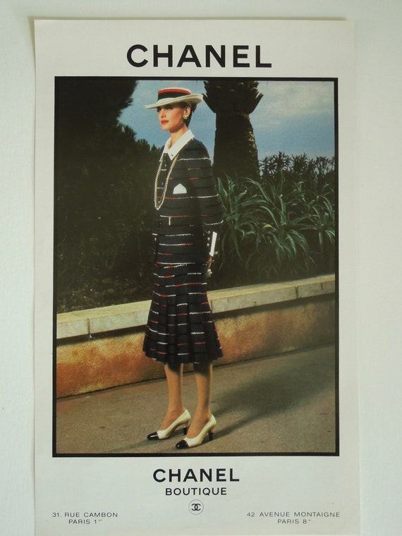 Chanel Boutique Advertising Old Vintage Fashion Clothes 69