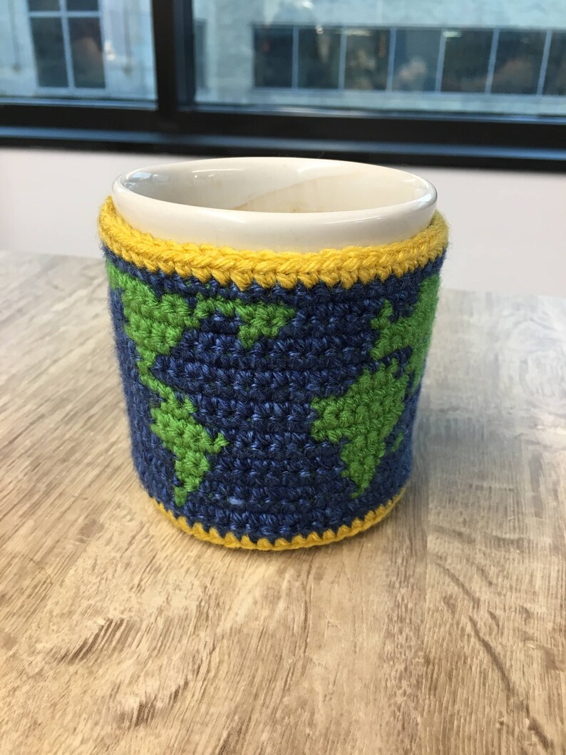 PATTERN for Crochet Earth World Map Mug Cozy image 4