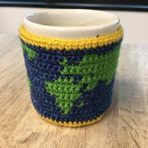 PATTERN for Crochet Earth World Map Mug Cozy image 5