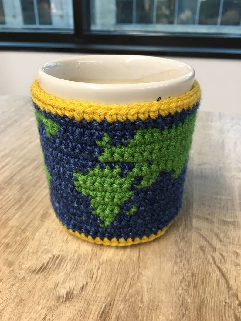 PATTERN for Crochet Earth World Map Mug Cozy image 5