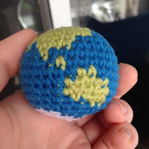 MUSTER Mini Globus häkeln, Welt, Erde Amigurumi